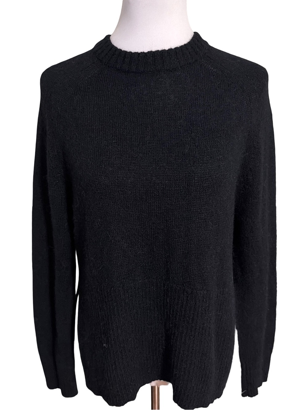 J. Crew Black Wool Crewneck Sweater Women's